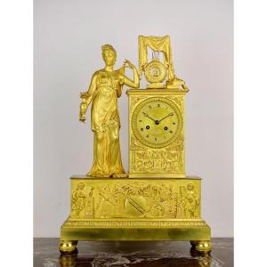 Ledure Et Hémon - Empire Clock Decorated With Astronomical Characters And Motifs