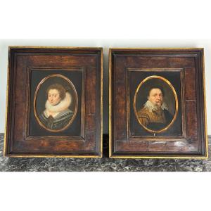 Pair Of Portraits – Delft School, Circa 1620 – Circle Of Michel Van Mierevelt