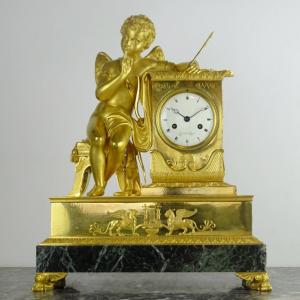 Claude-françois Rabiat - Silence, Attention - Exceptional Empire-period Clock - 1809