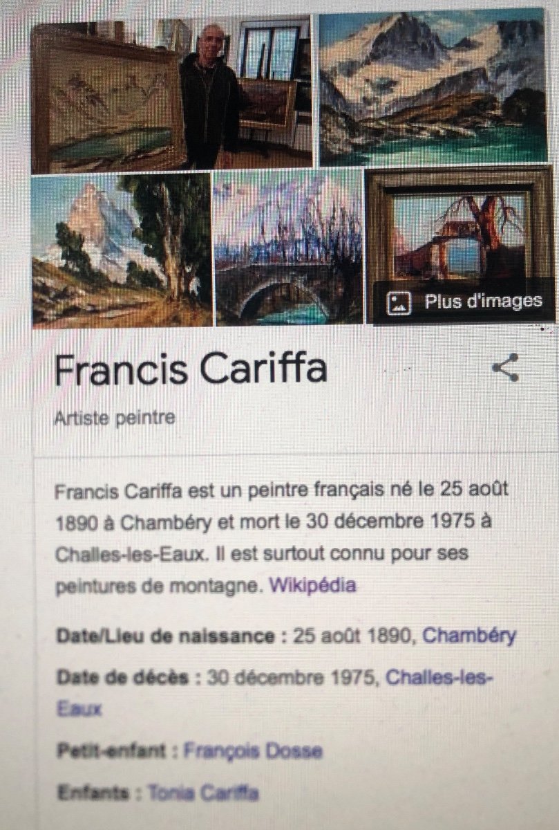 Francis CARIFFA 1890-1975 LAC DU BOURGET Grande huile Savoie-photo-5
