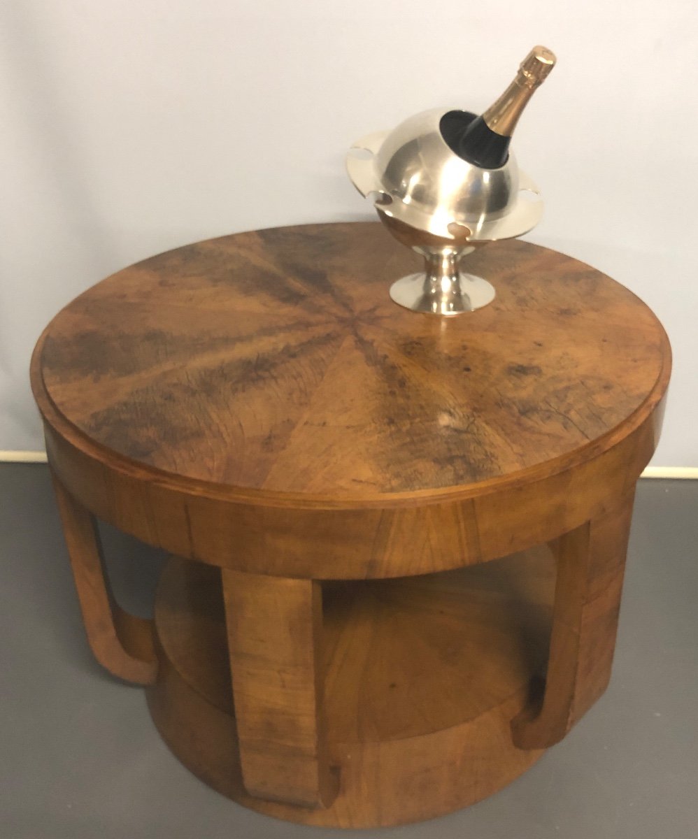 Gueridon Table basse Art Deco de salon 1930 1940-photo-4