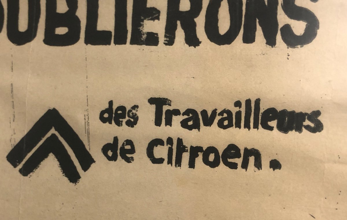Rare Poster May June 68 Citroën Treason Alert Cgt-photo-4