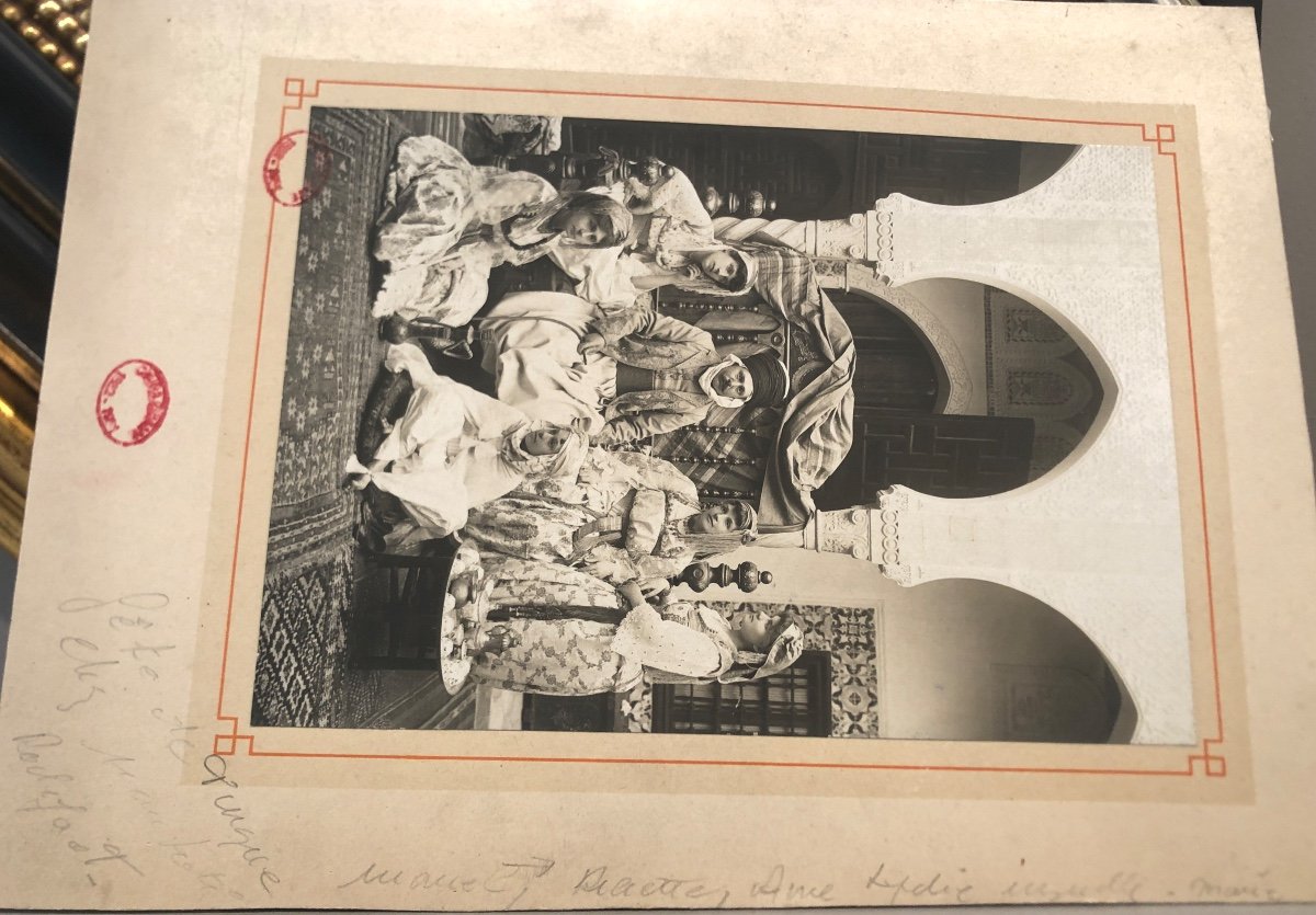 Pierre Loti Attributed Turkish Feast At Rochefort Vintage Print By Charles Louis Crave 1882-1951-photo-5