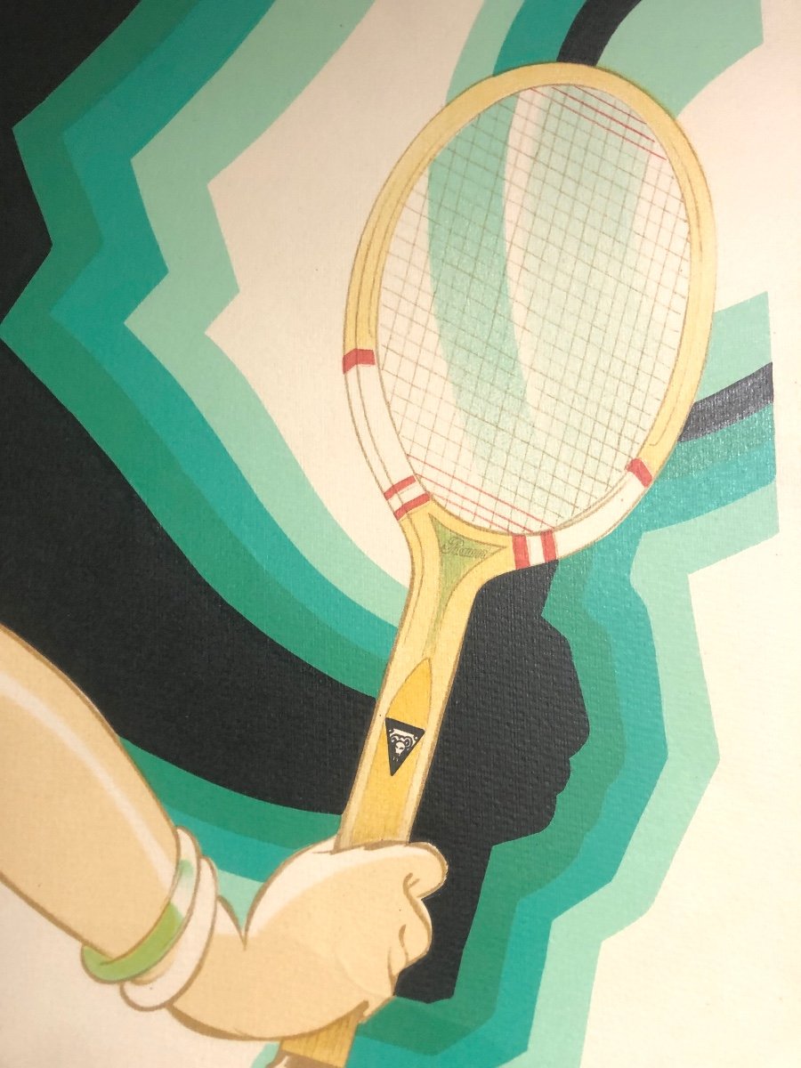 Rene VINCENT Affiche TENNIS Suzanne LENGLEN Imprimeur MOURLOT Edition Artcurial -photo-1