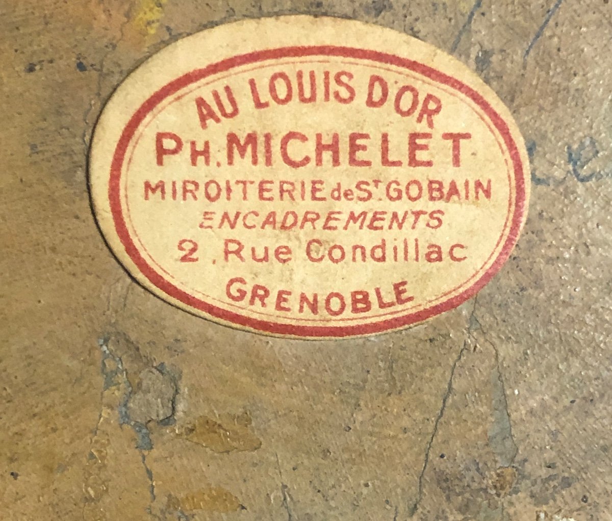 Edouard D’APVRIL 1843-1928 Grenoble Huile Scène d’interieur devant la fenêtre Dauphiné Signé -photo-3