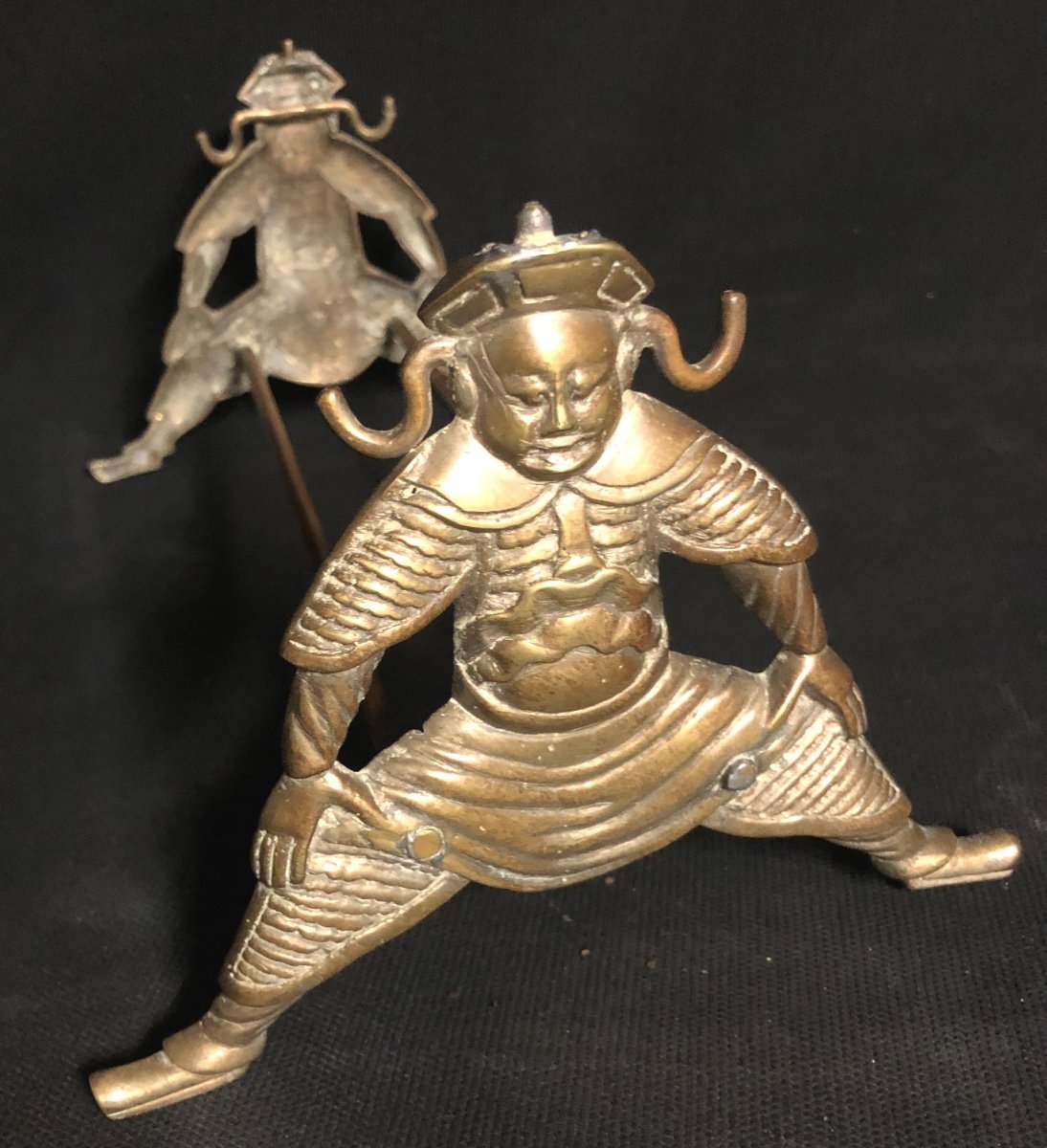 Samouraï REPOSE SABRE en bronze Japon  Meiji-photo-3
