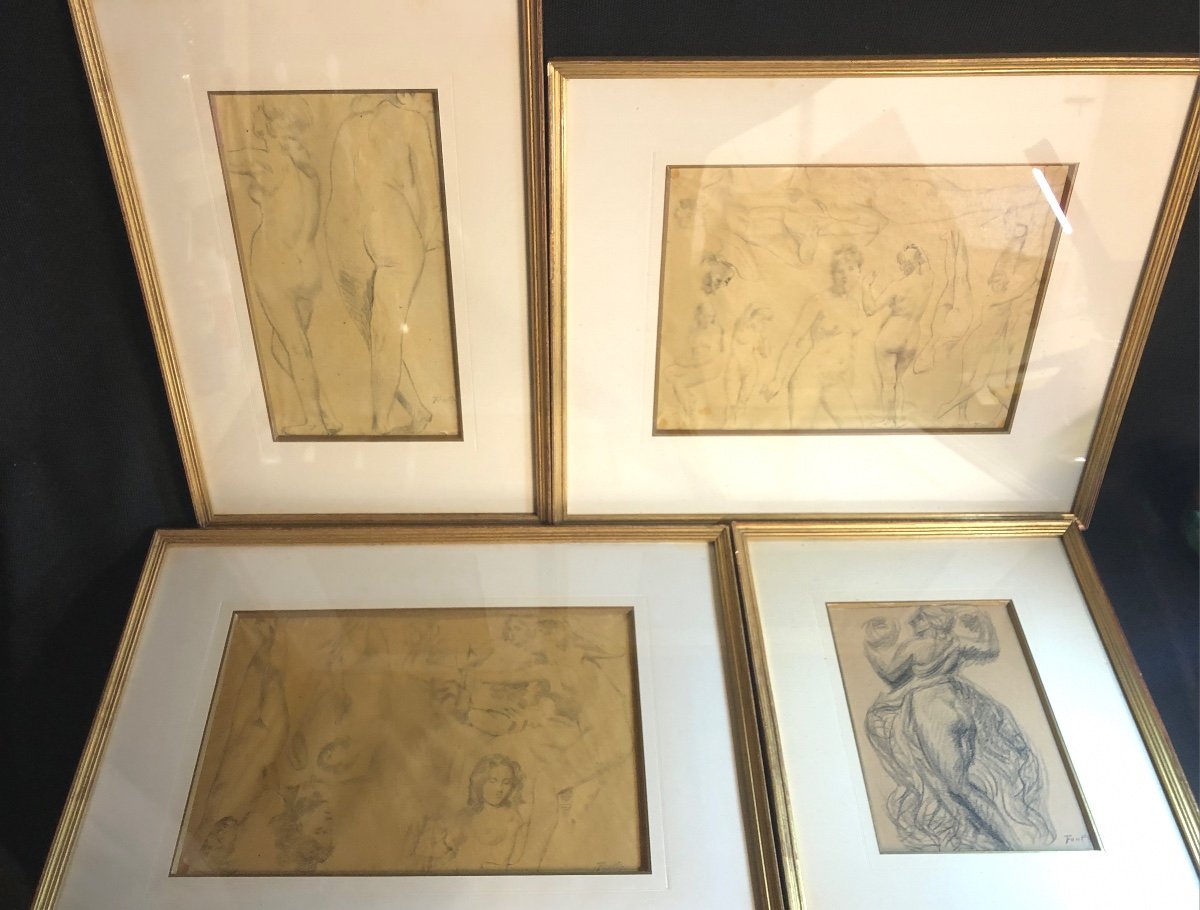 Henri FANTIN LATOUR 1836-1904 Dessin au Crayon 11 nus féminins Signé /1 -photo-8
