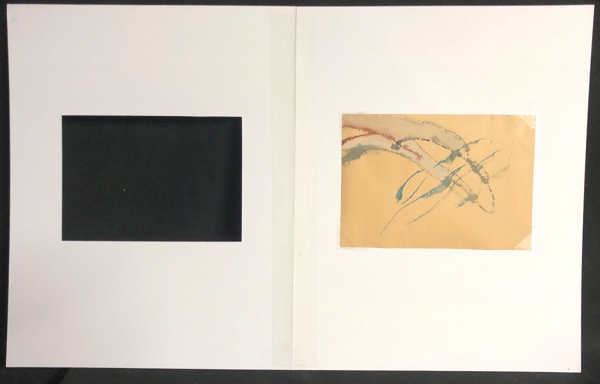 Luciano Bartolini 1948-1994 Italy Watercolor 1985 Provenance Parisian Gallery-photo-2