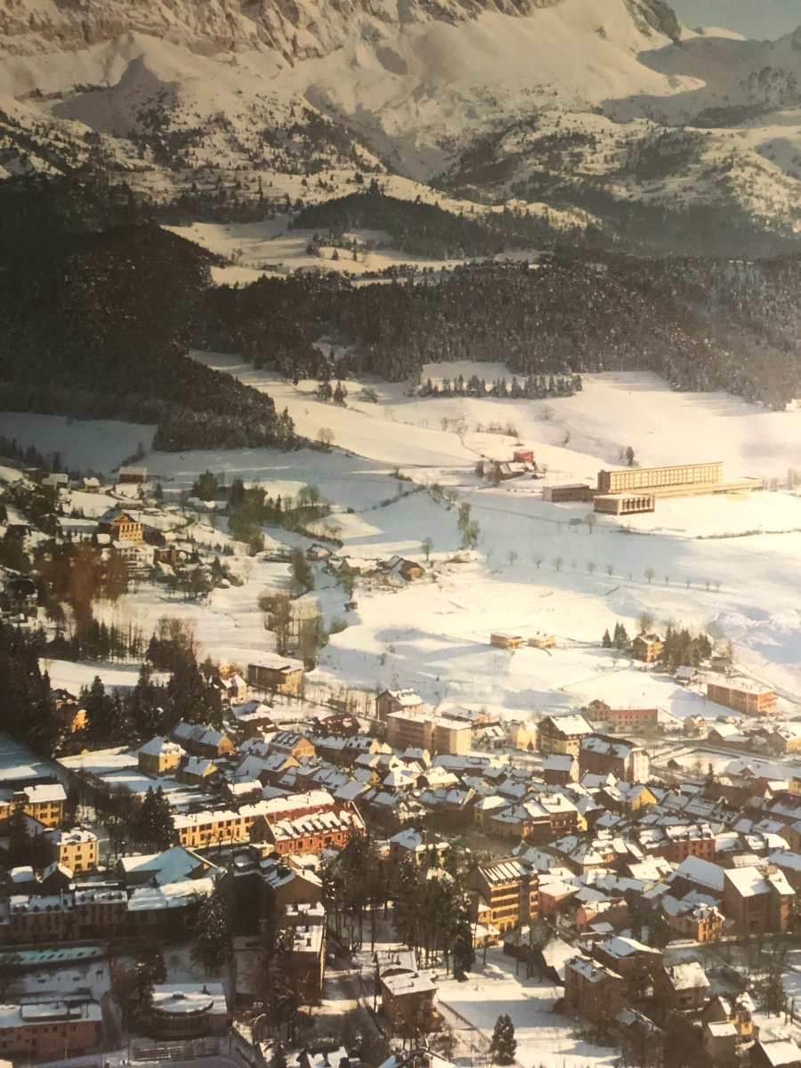 VILLARD DE LANS Xe Affiche Jeux Olympiques d’hiver Grenoble 1968 100x62cm En Très Bon état Vercors ski -photo-1