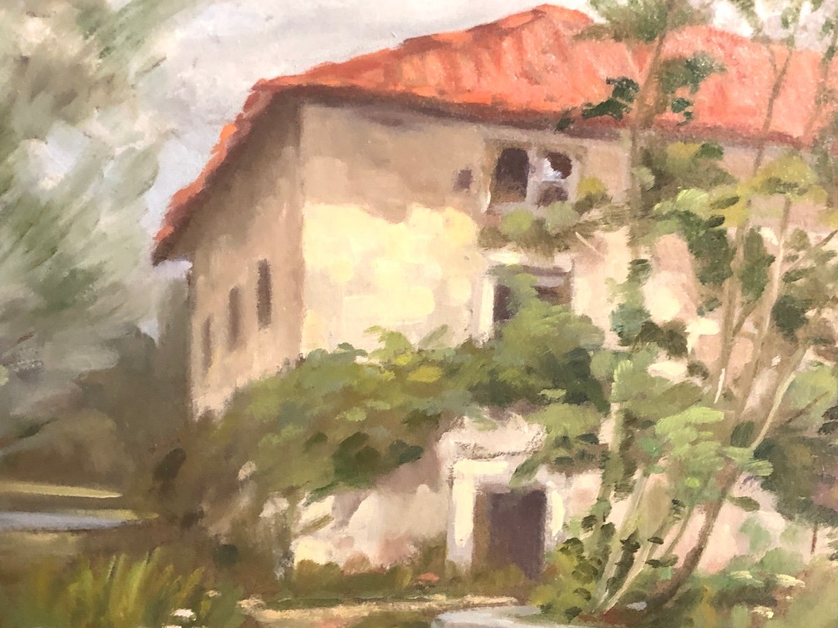 Pierre Roig 1905-1963 Oil The House In The Glade Signed Lyon-photo-4