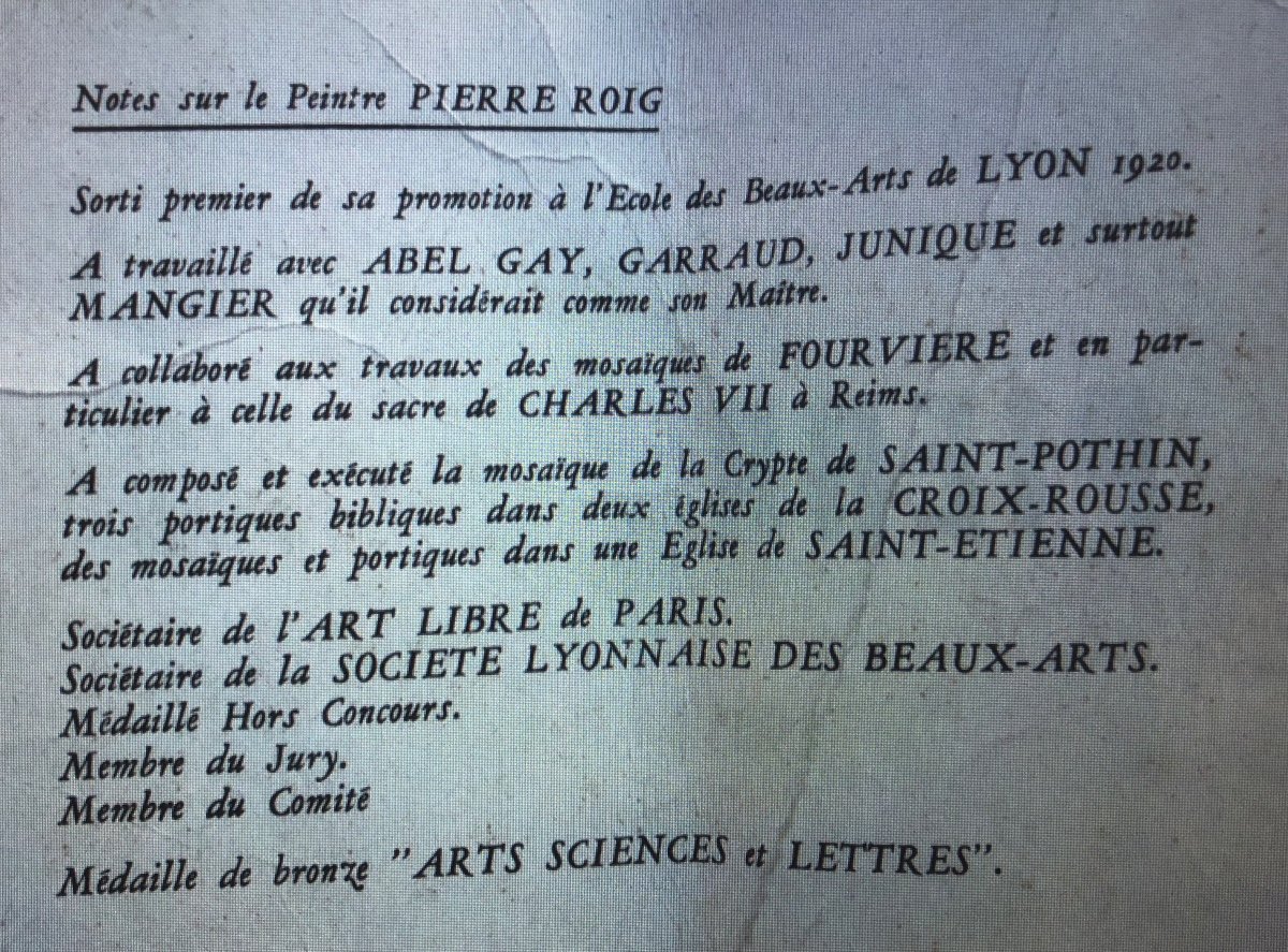 Pierre ROIG 1905-1963 Huile La maison dans la clairière signée Lyon-photo-2