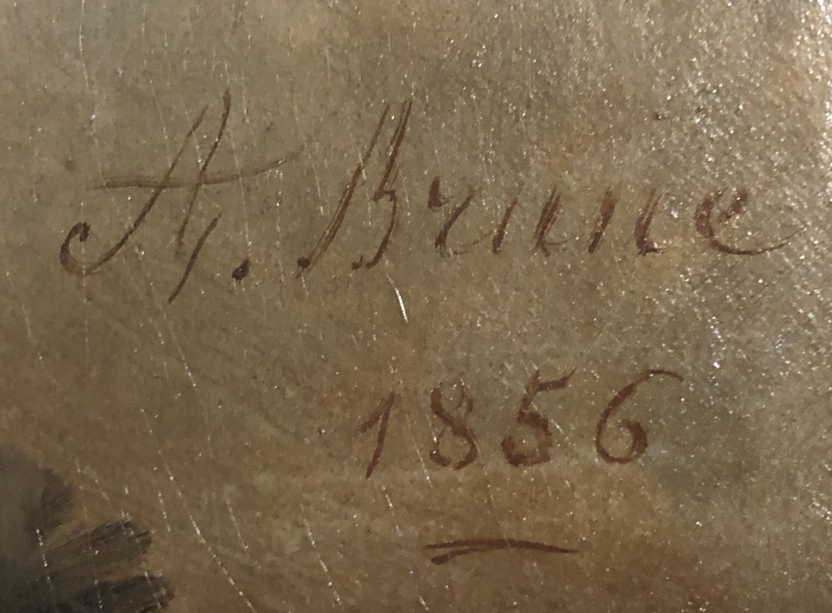 Aimée BRUNE 1803-1866 GRANDE huile Salon 1856 Portrait de  Mme de Monet de LAMARQUE Sang Royal Musées-photo-2