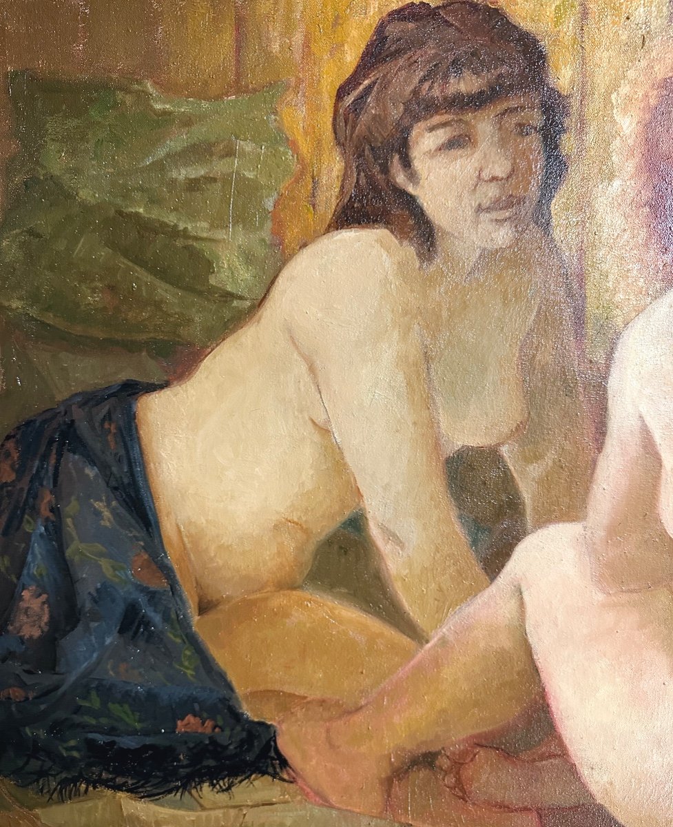 Rafael ALONSO 1924-1995 Huile LES DEUX AMIES  / 2-photo-4