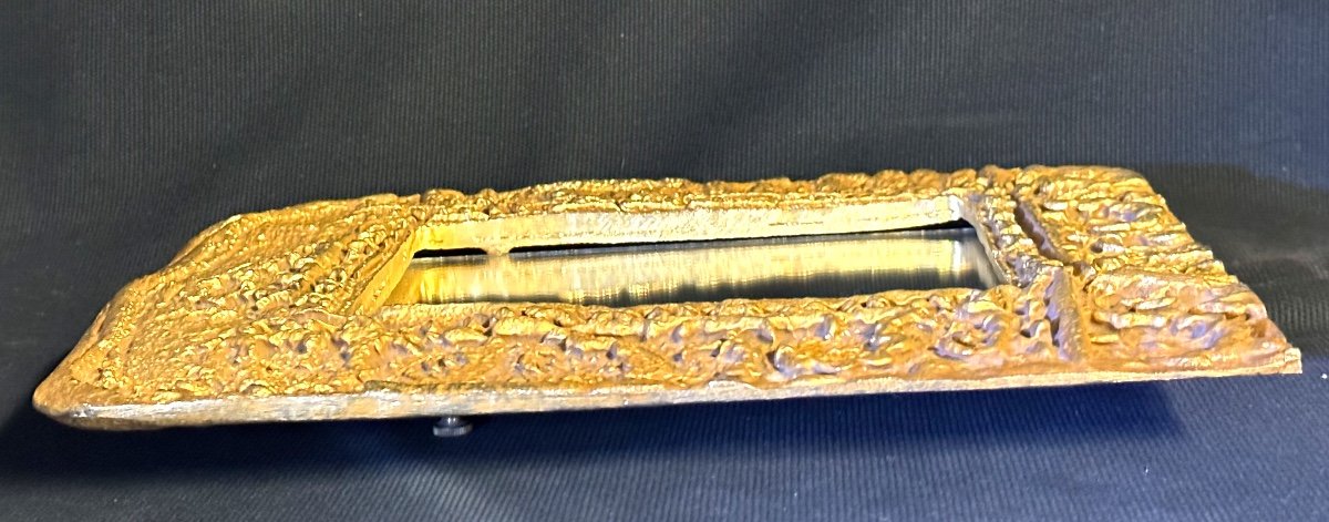 Pierre Casenove 1943 Rare Gilt Bronze Mirror Fondica Design-photo-1