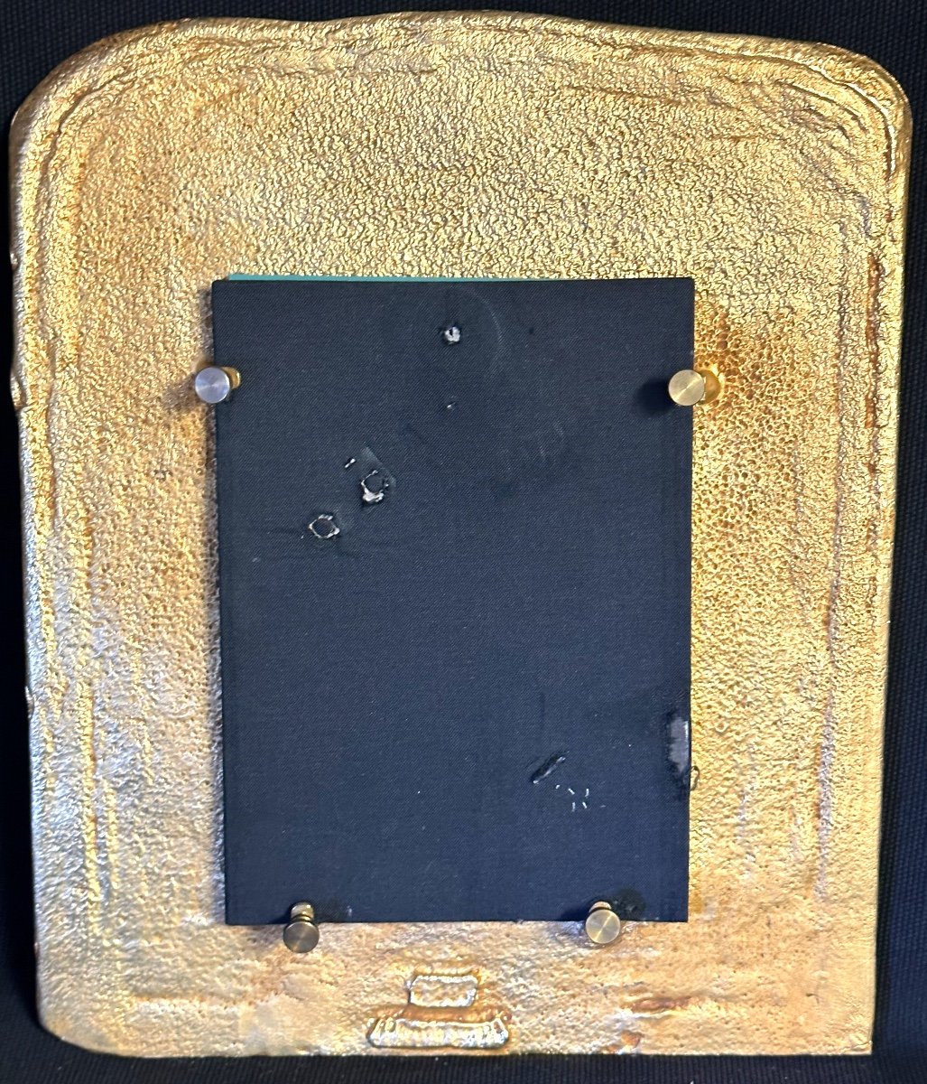 Pierre Casenove 1943 Rare Gilt Bronze Mirror Fondica Design-photo-2