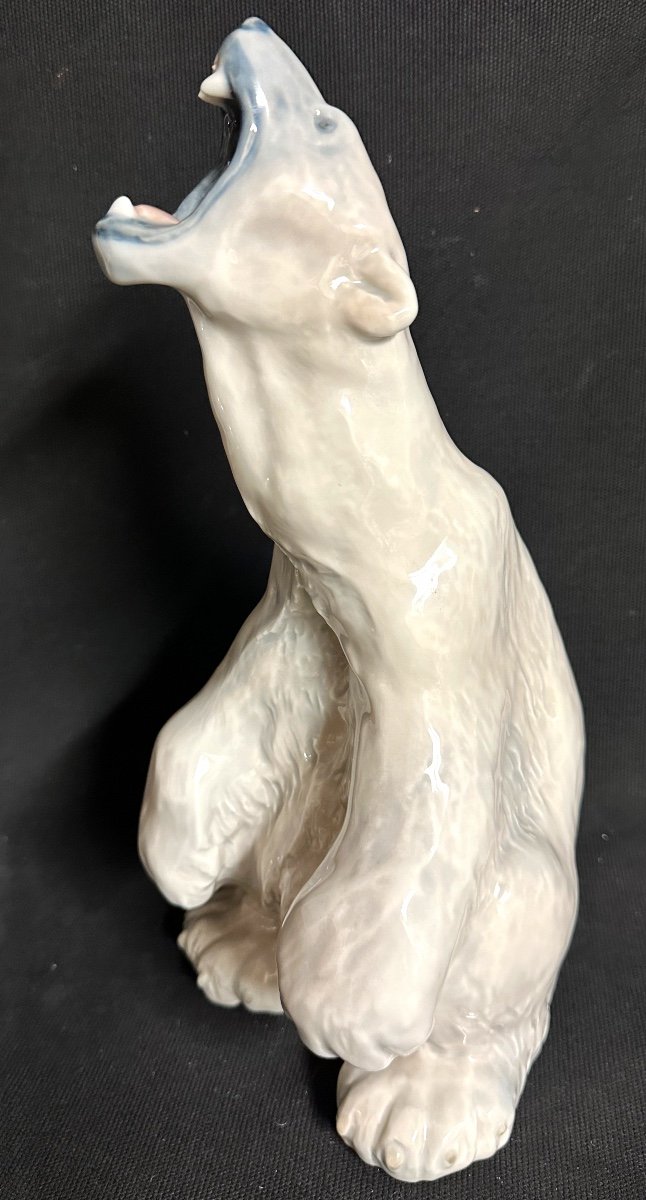 GRAND Ours polaire assis ROYAL COPENHAGEN 32cm porcelaine Denmark C.F. LIISBERG Copenhague Collection-photo-3