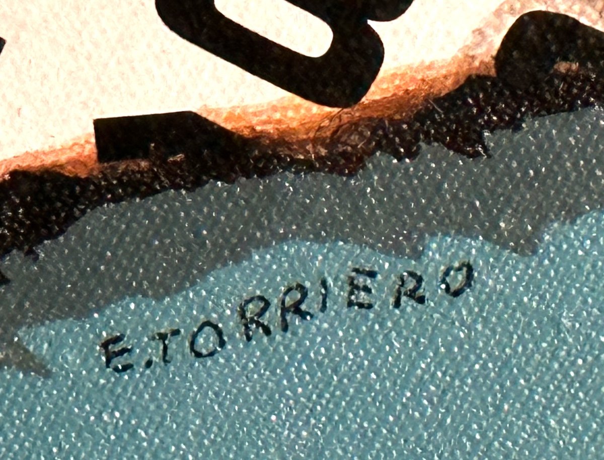 élio Torrieri 1945 Huile surréaliste Exposition en Galerie 1977 Italie Turin-photo-3