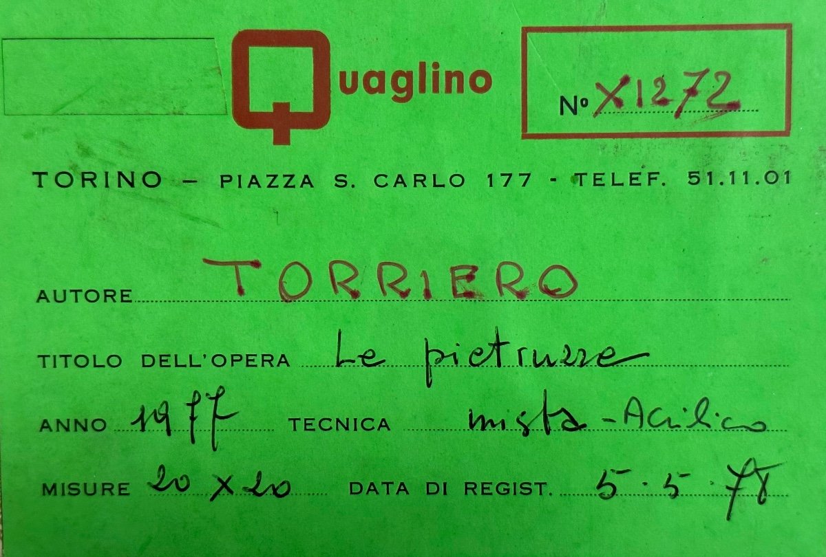 élio Torrieri 1945 Huile surréaliste Exposition en Galerie 1977 Italie Turin-photo-4