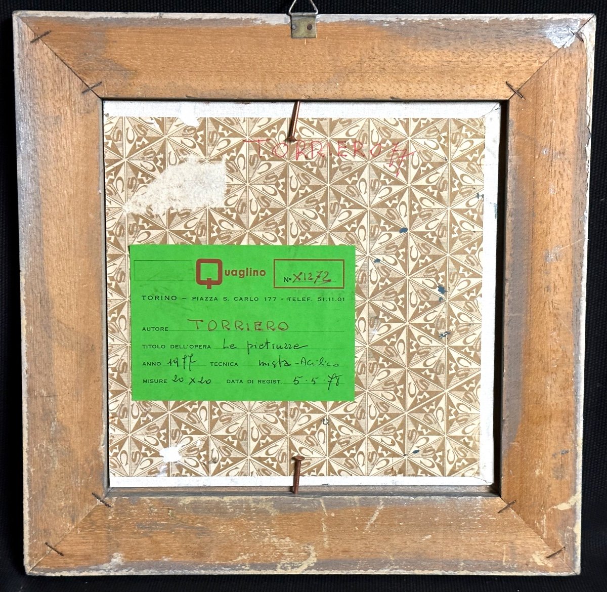 élio Torrieri 1945 Huile surréaliste Exposition en Galerie 1977 Italie Turin-photo-1