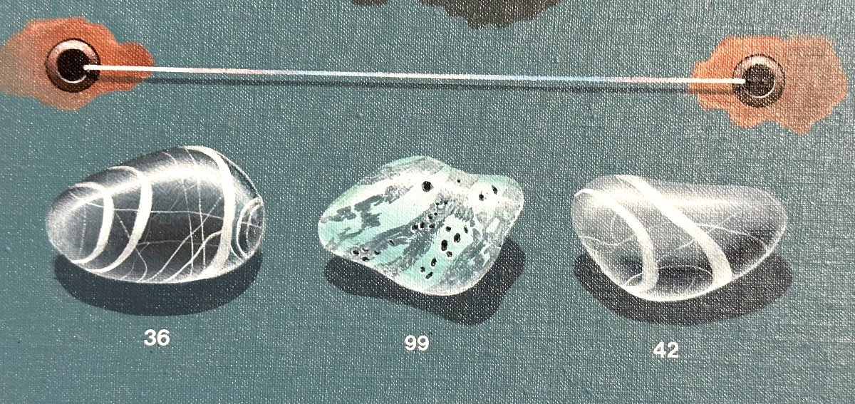 élio Torrieri 1945 Huile surréaliste Exposition en Galerie 1977 Italie Turin-photo-3