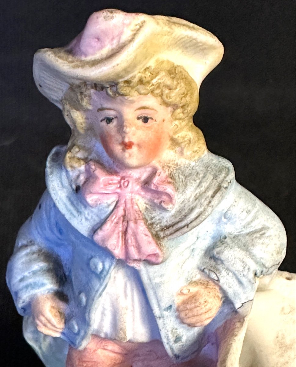 Rare Advertising Champagne De Rochegré Epernay Biscuit Late 19th Century Empty Pocket Flower Holder Pub Wine /8-photo-1