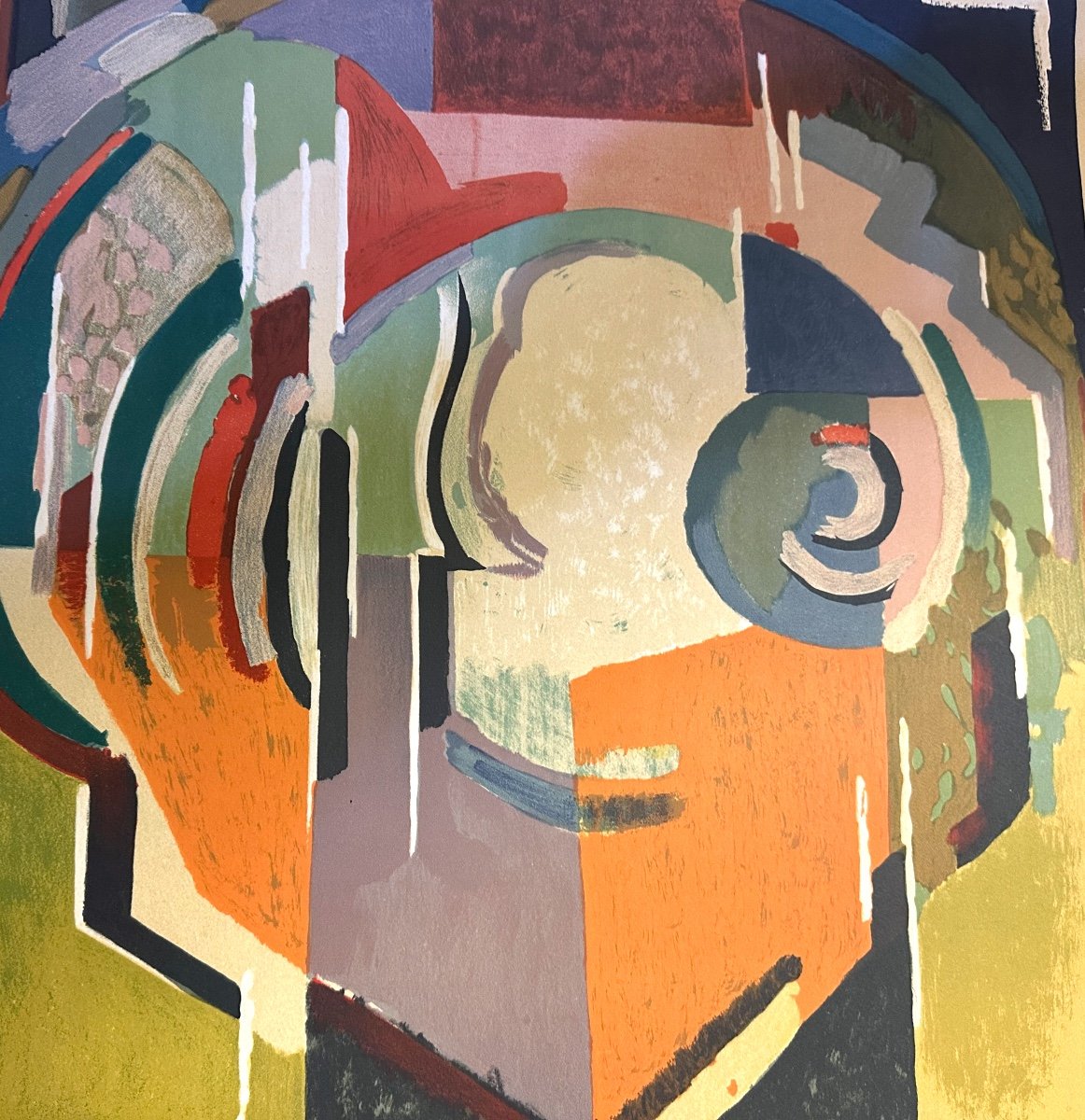 Albert GLEIZES 1881-1953 Composition cubiste 1915 Lithographie originale sur Arches cubisme-photo-4
