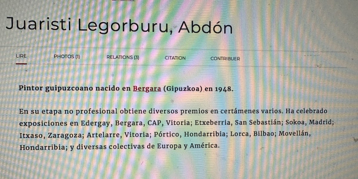 Abdon JUARISTI LEGORBURU 1948-1997 Huile Ermita Pays Basque Espagne /2-photo-6