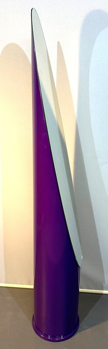 Roger Lecal 20th Purple Lipstick Psychedelic Mirror Design 1970-photo-2