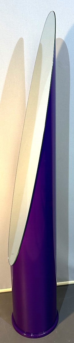 Roger Lecal 20th Purple Lipstick Psychedelic Mirror Design 1970-photo-3