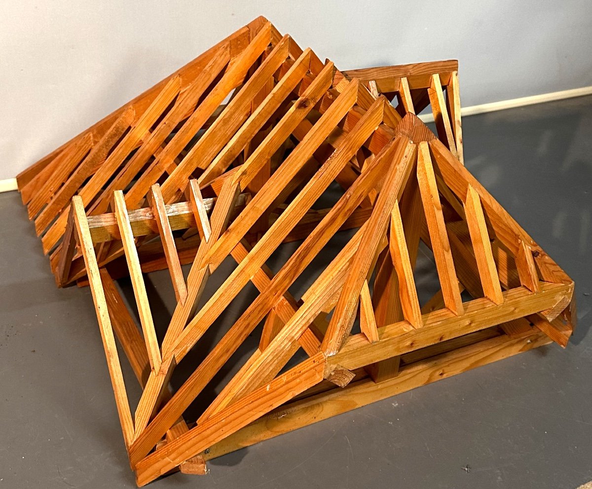 Large Wooden Frame Model Companion Sculpture Mastery 87cm-photo-3