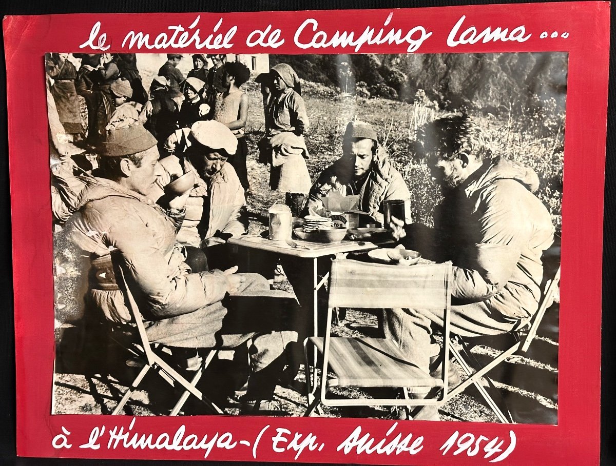 Large Advertising Photograph Lama Swiss Expedition 1954 Himalaya Everest Mountain Photo /1
