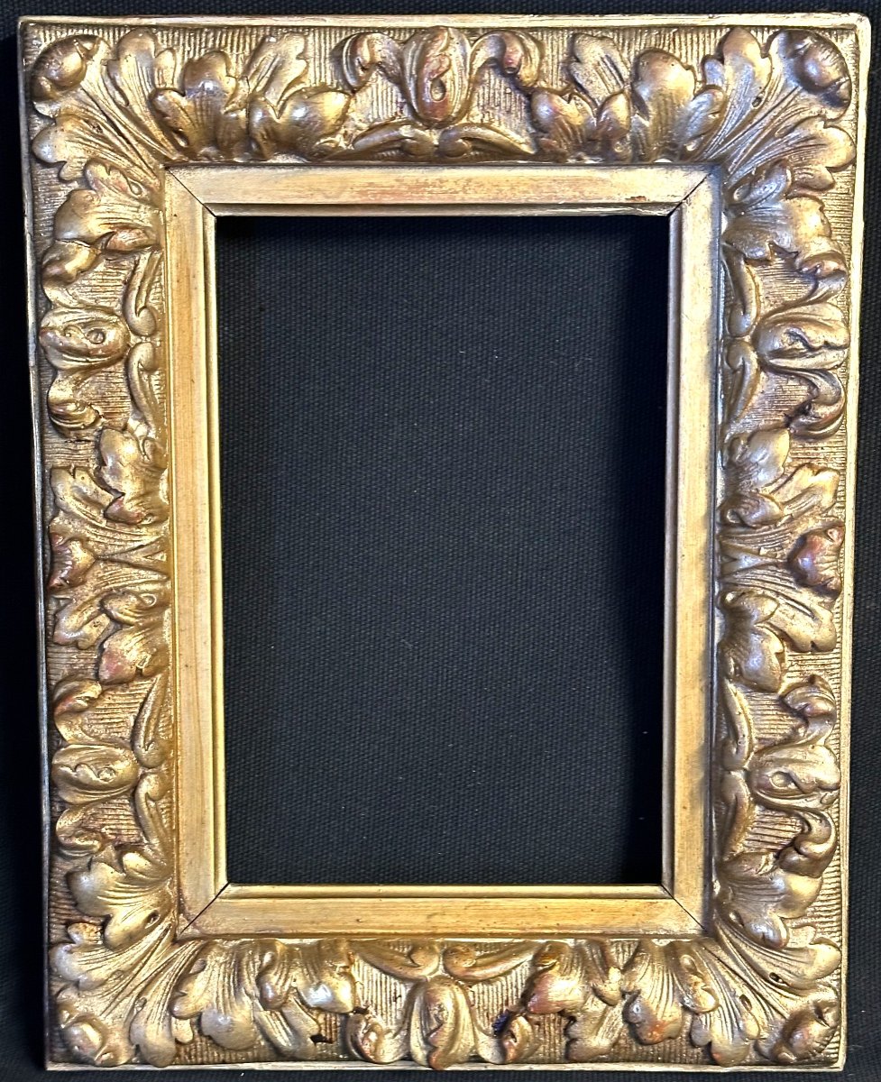 19th Century Frame In Wood And Stucco 1f 23x16cm Interior In Good Condition-photo-1