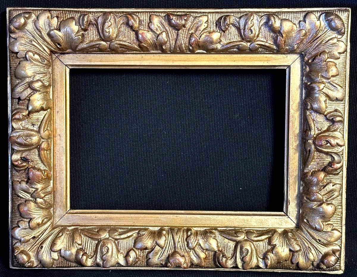 19th Century Frame In Wood And Stucco 1f 23x16cm Interior In Good Condition