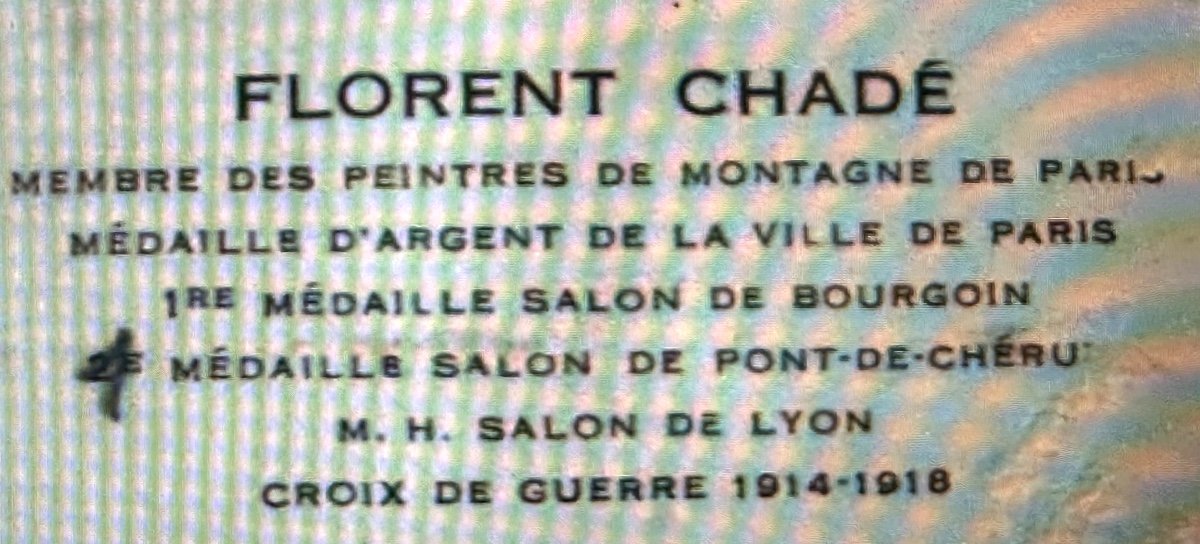 Florent CHADE 1896-1985 Huile Paysage de montagne Alpes Chadé Grenoble-photo-4