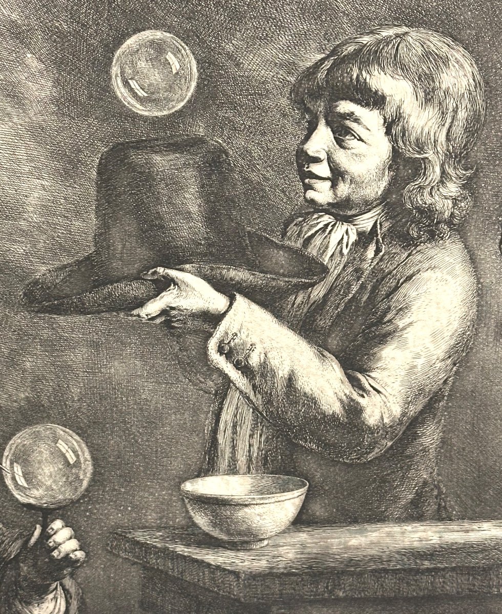 Soap Bubbles 1799 Jean Jacques De Boissieu Lyon 1736-1810 Seine Stamp Colportage -photo-3