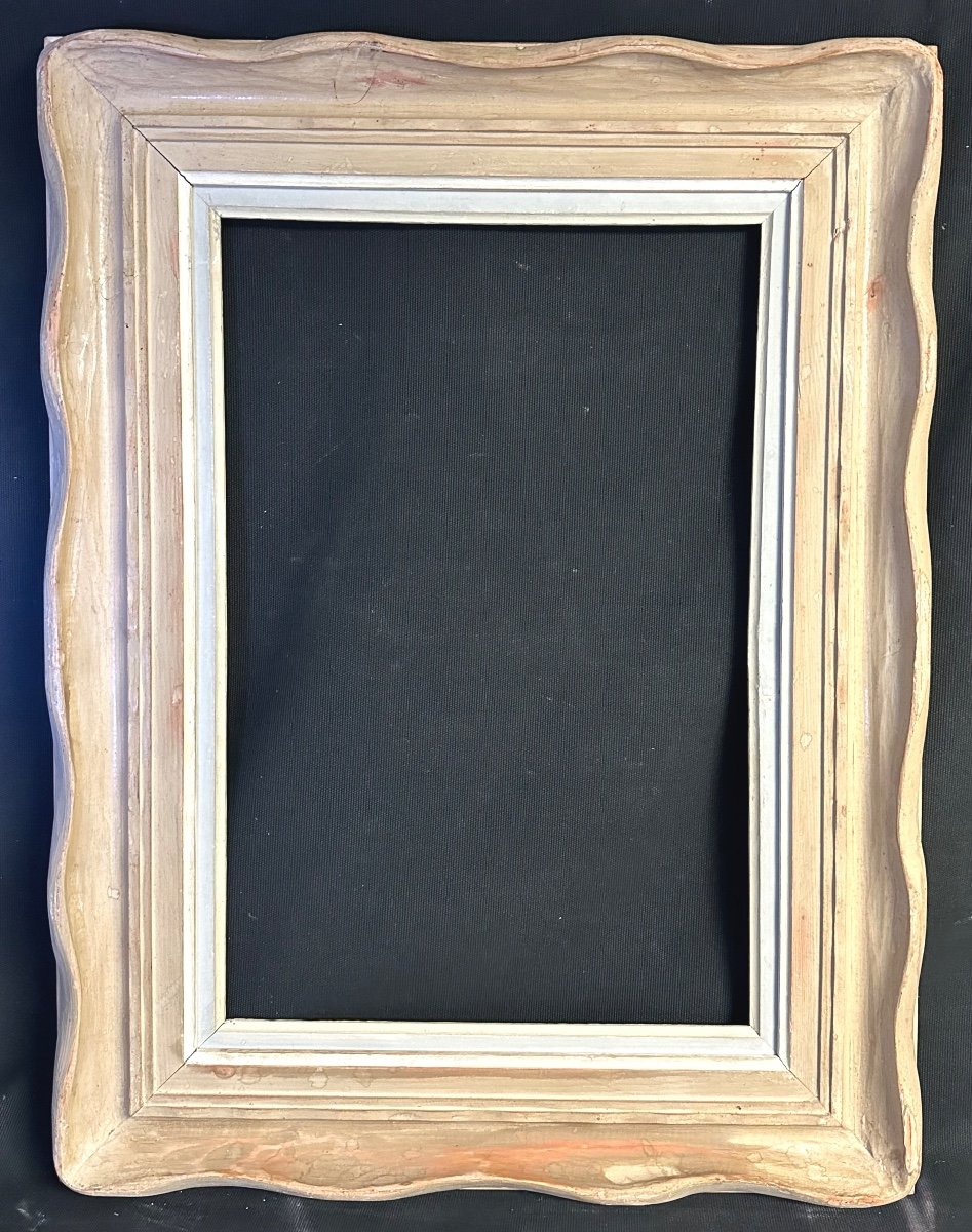 Bouche Frame In Carved Wood 52.5 X 35.5 Cm Signed 