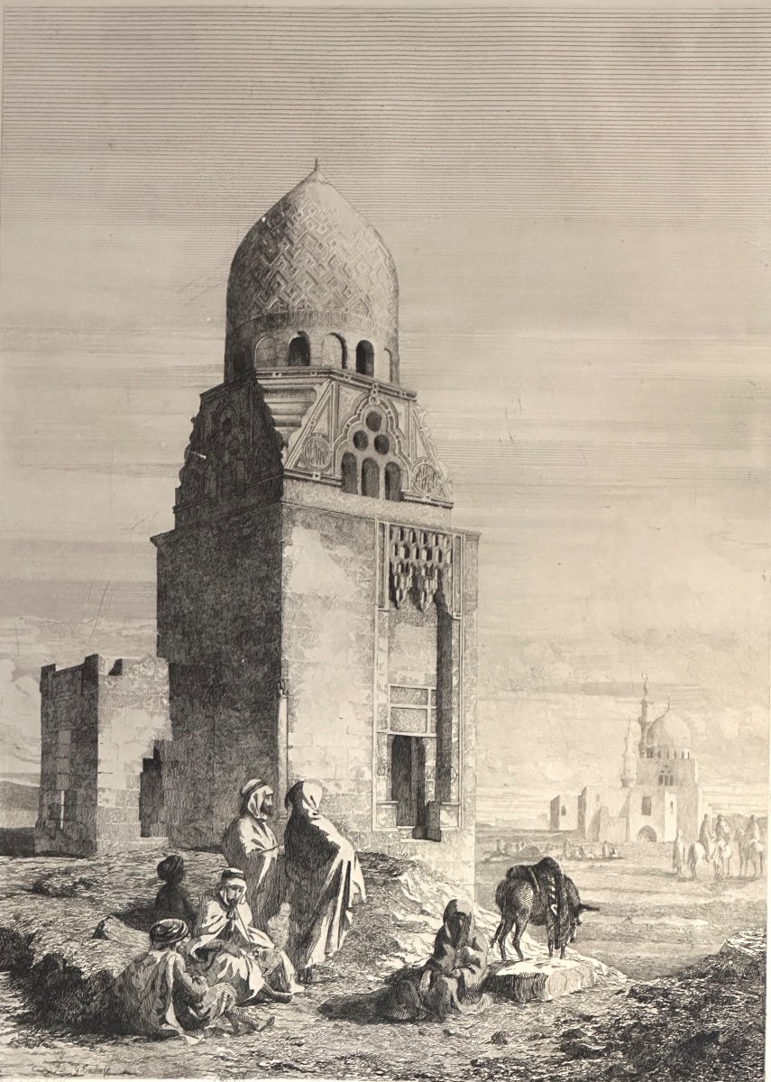 Gabriel Toudouze 1811-1854 Etching Road Cairo Suez Egyptian Tomb Chalcography Louvre /3