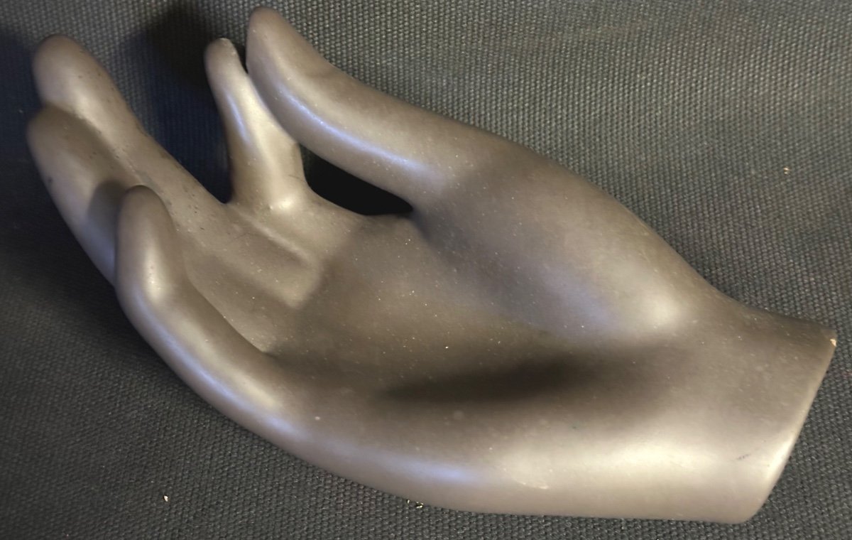 Louis Giraud 1896-1985 Soliflore Baguier In Ceramic Signed Vallauris 1950 Very Good Condition-photo-2