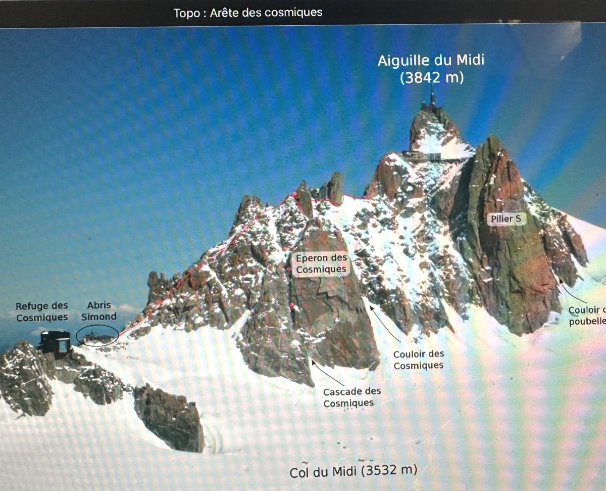 Roger ROUQUAIROL 1954 Huile Arête des Cosmiques Aiguille du Midi Chamonix Mont Blanc Alpes /3-photo-2