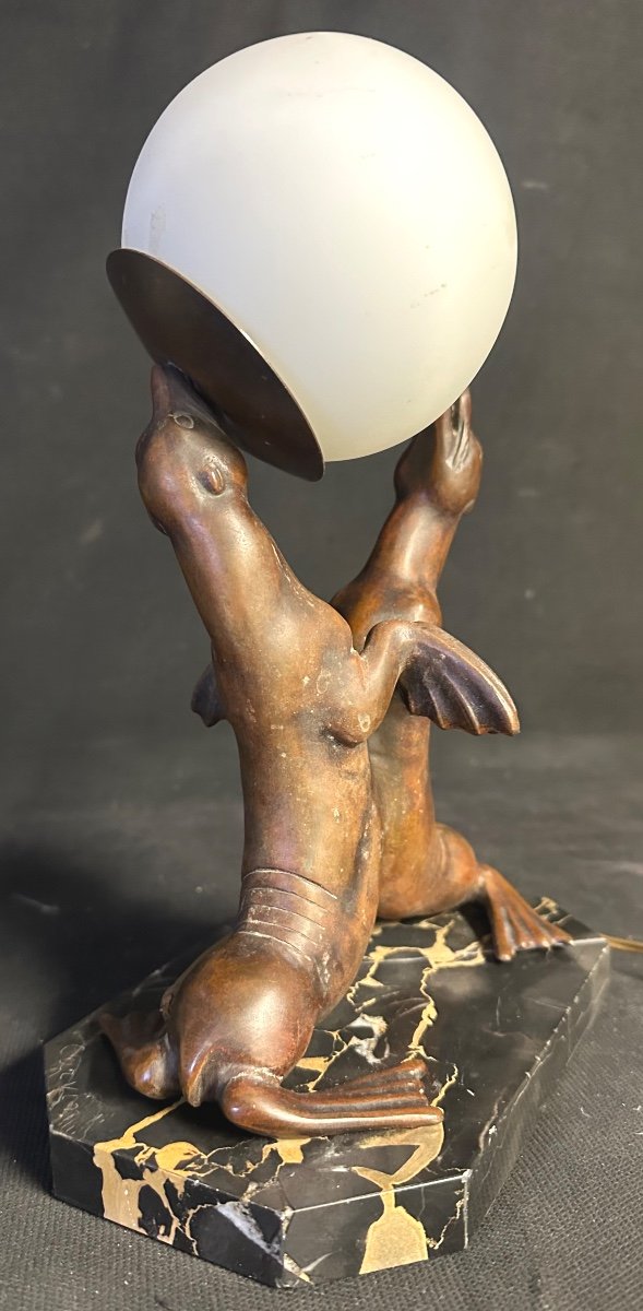 Louis Albert Carvin 1875-1951 Art Deco Lamp-photo-3