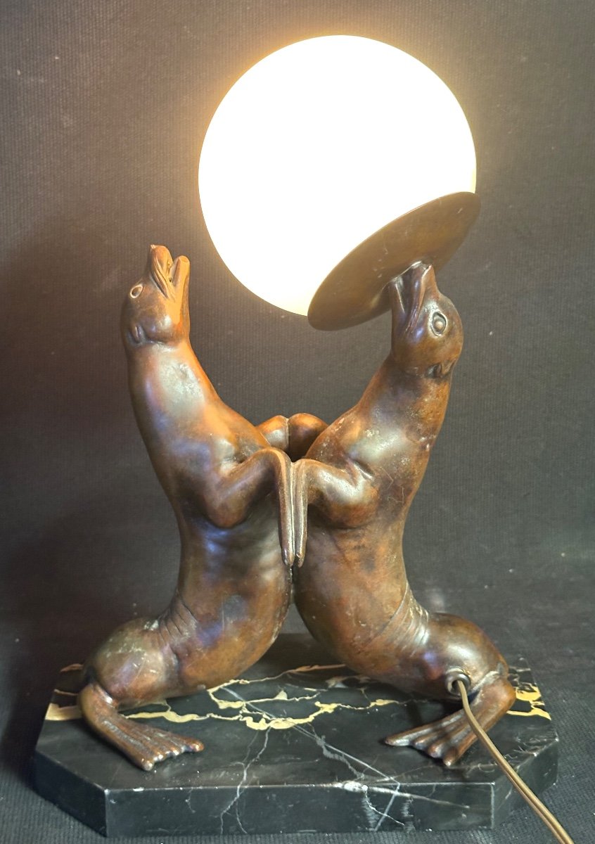 Louis Albert Carvin 1875-1951 Art Deco Lamp