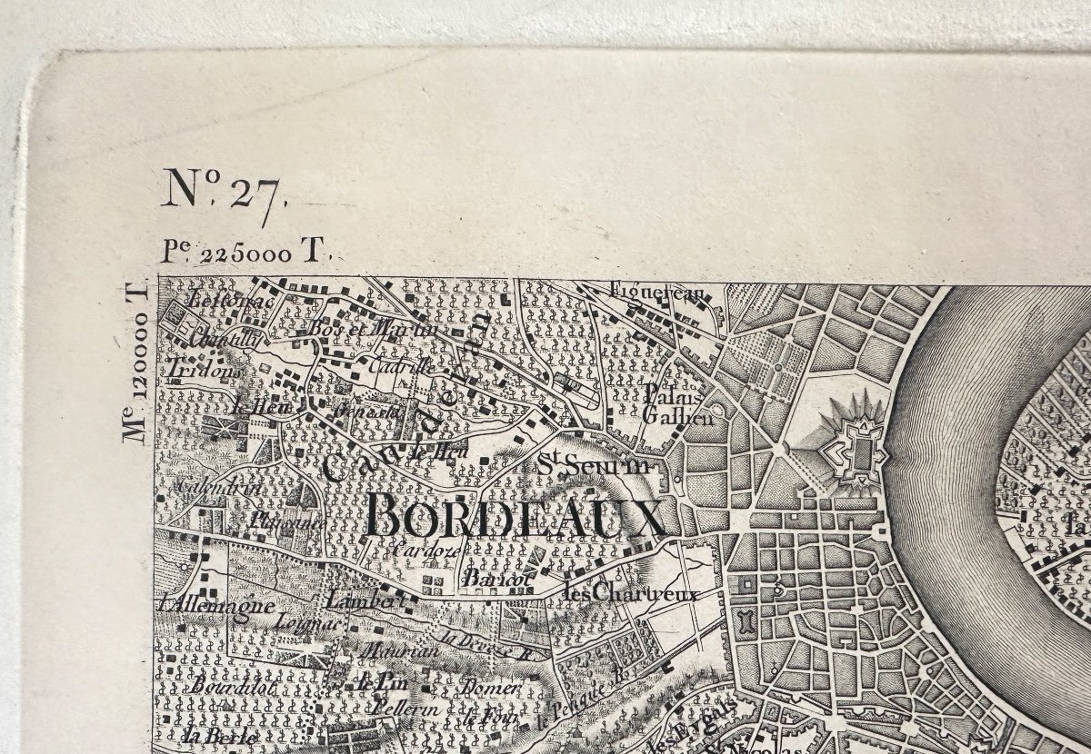 Old Lithographic Map Guyenne En Gironde Aquitaine Bordeaux Périgord 73x104 Cm-photo-4