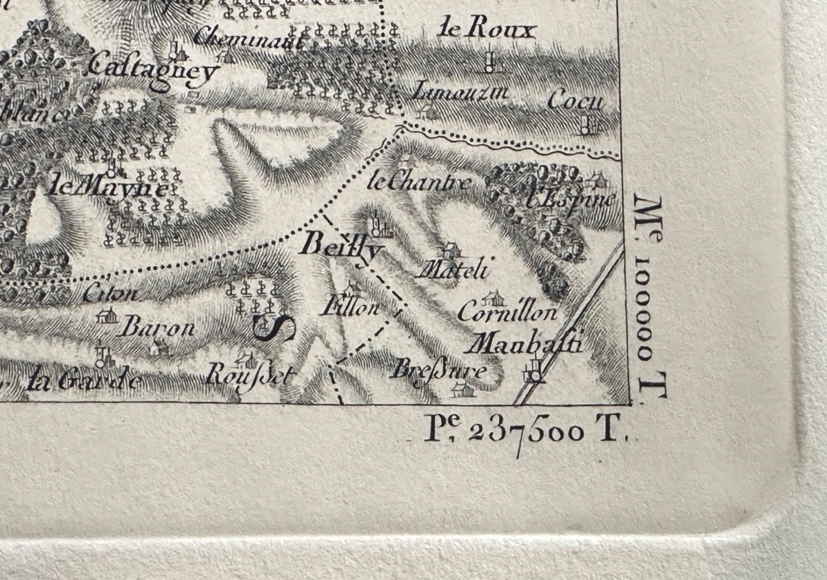 Old Lithographic Map Guyenne En Gironde Aquitaine Bordeaux Périgord 73x104 Cm-photo-1