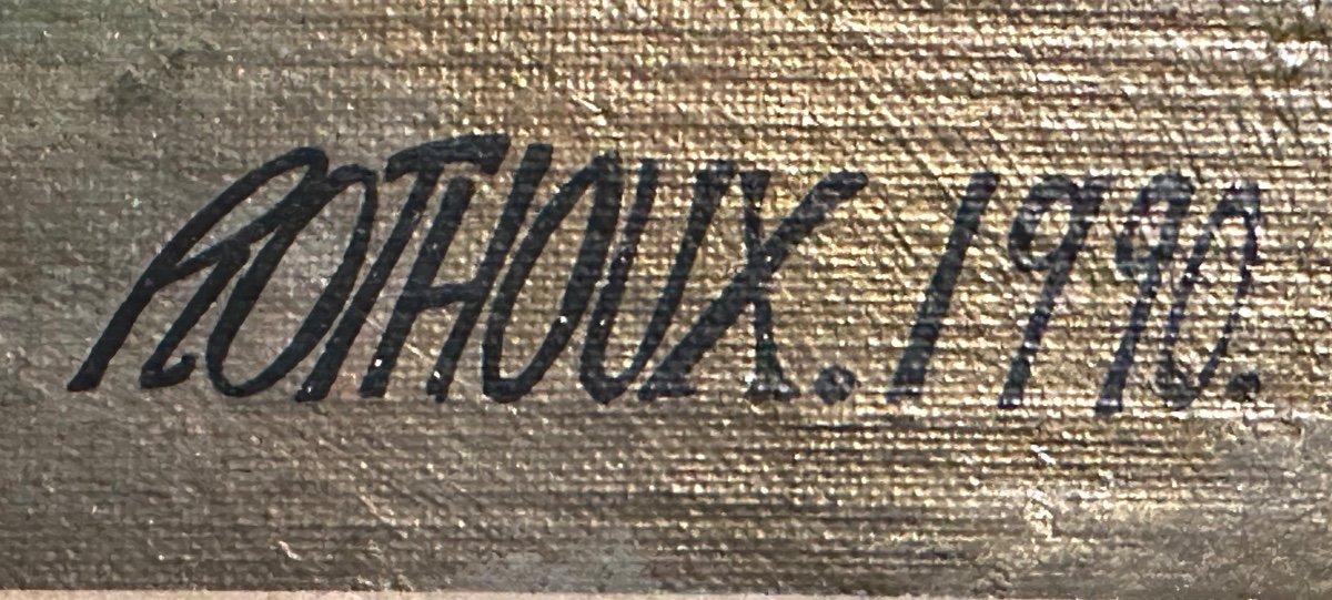 Axel J. ROTHOUX Huile Expressionniste scene de bar Artiste Franco Irlandais pub irlande-photo-3