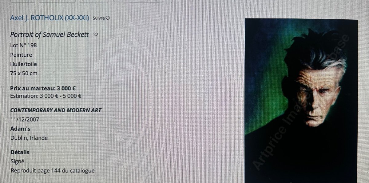 Axel J. ROTHOUX Huile Expressionniste scene de bar Artiste Franco Irlandais pub irlande-photo-4