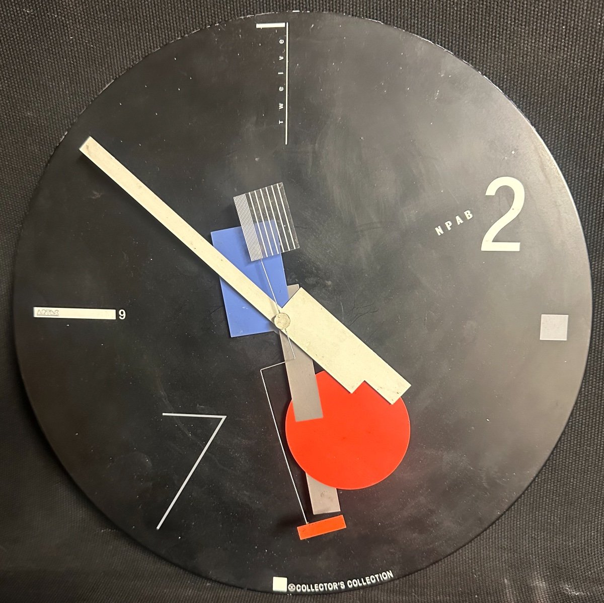 Wall Clock By Nicolai Canetti For Artec 1980 Memphis Style Geometric Metal Postmodern-photo-3