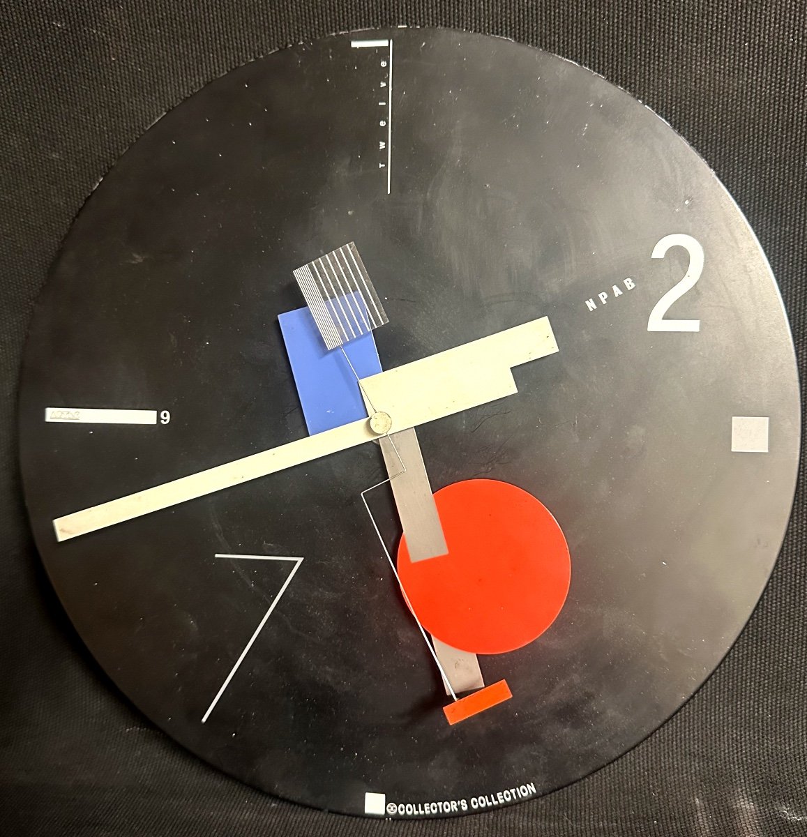 Wall Clock By Nicolai Canetti For Artec 1980 Memphis Style Geometric Metal Postmodern