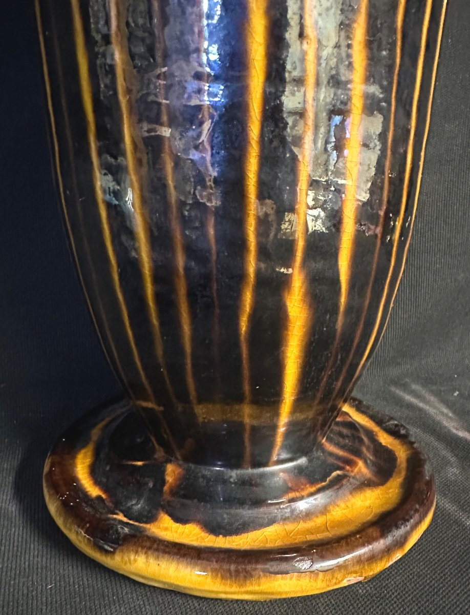 Important Vase Céramique 39,5cm Art Deco Joseph Elie Poterie Provencale Salernes Var -photo-1