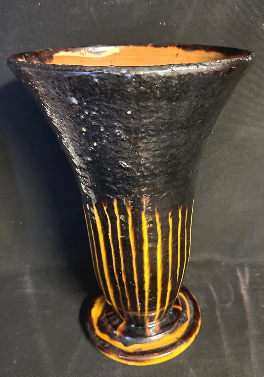 Important Vase Céramique 39,5cm Art Deco Joseph Elie Poterie Provencale Salernes Var -photo-2