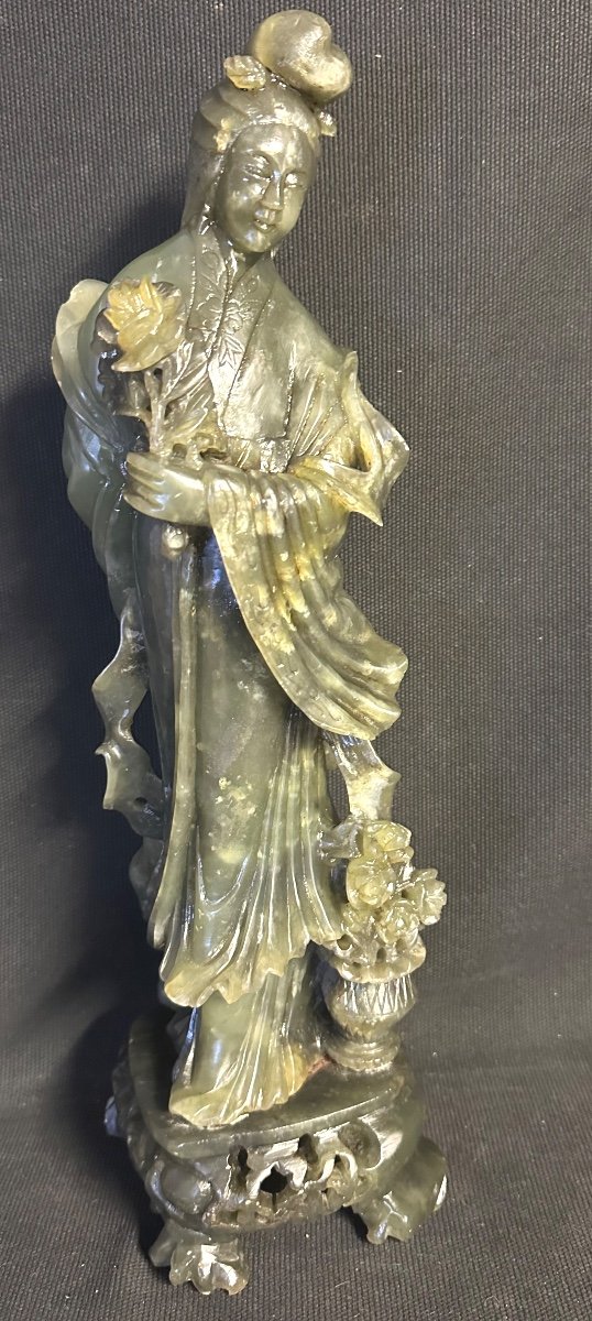 China Old Jadeite Hard Stone Sculpture 36cm Very Good Condition Aventurine